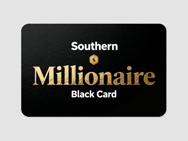 Southern Millionaire Black Card logo design by joni