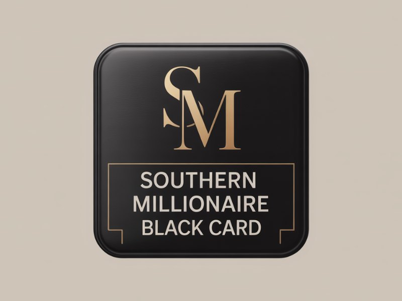 Southern Millionaire Black Card logo design by joni