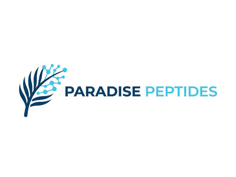 Paradise Peptides logo design by XenaArt