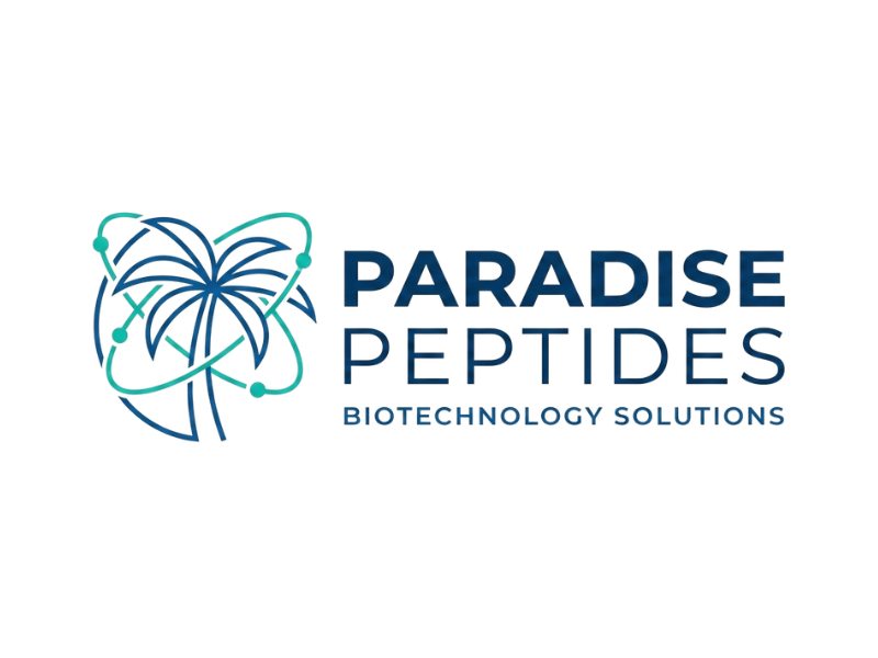 Paradise Peptides logo design by XenaArt