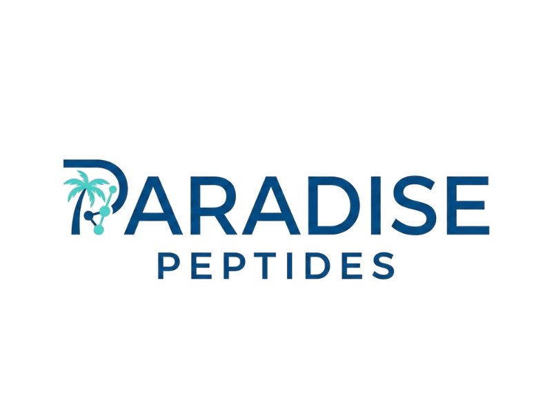 Paradise Peptides logo design by XenaArt