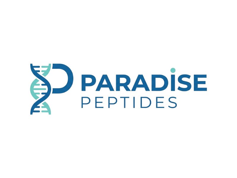 Paradise Peptides logo design by XenaArt