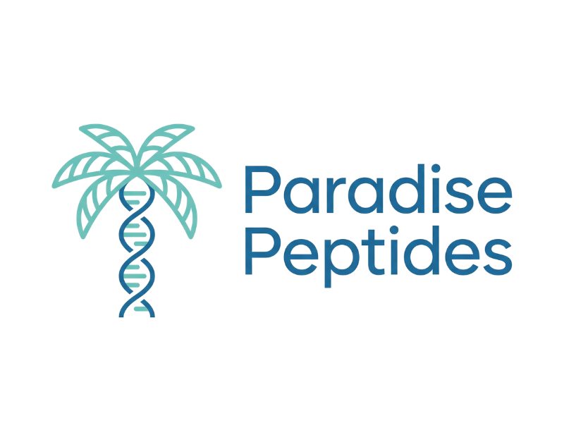 Paradise Peptides logo design by XenaArt