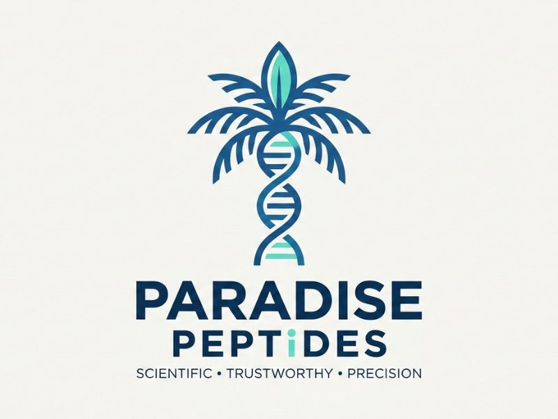 Paradise Peptides logo design by joni