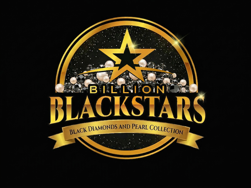 Billion Blackstar Black Diamonds and Pearl Collection logo design by cwrproject