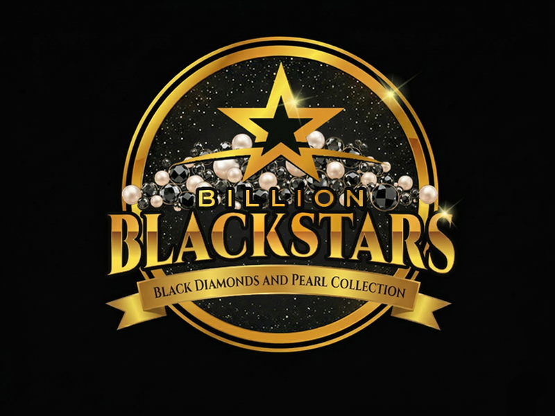 Billion Blackstar Black Diamonds and Pearl Collection logo design by cwrproject