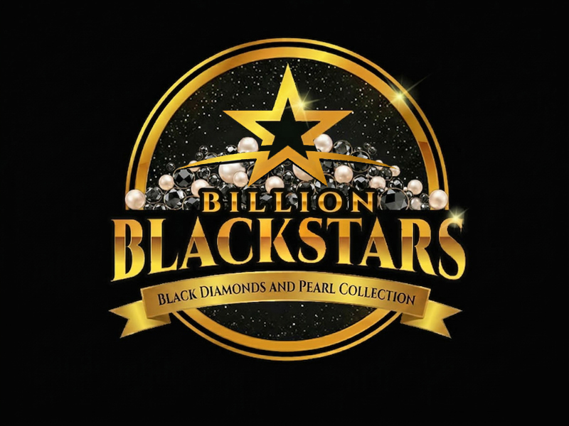 Billion Blackstar Black Diamonds and Pearl Collection logo design by cwrproject