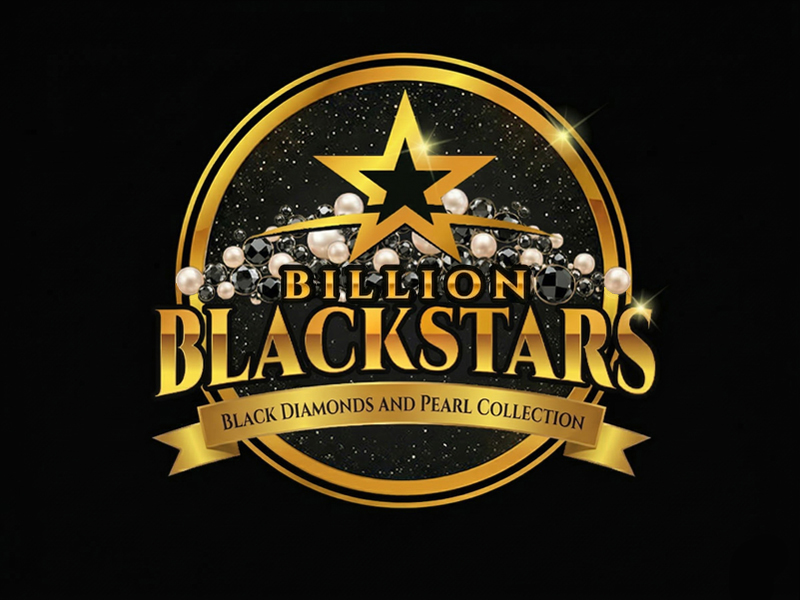 Billion Blackstar Black Diamonds and Pearl Collection logo design by cwrproject