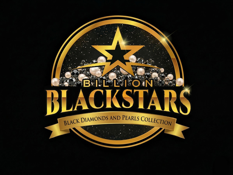 Billion Blackstar Black Diamonds and Pearl Collection logo design by cwrproject