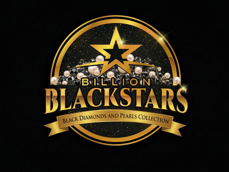 Billion Blackstar Black Diamonds and Pearl Collection logo design by cwrproject