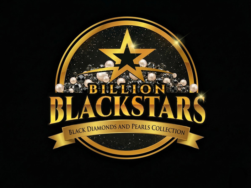 Billion Blackstar Black Diamonds and Pearl Collection logo design by cwrproject