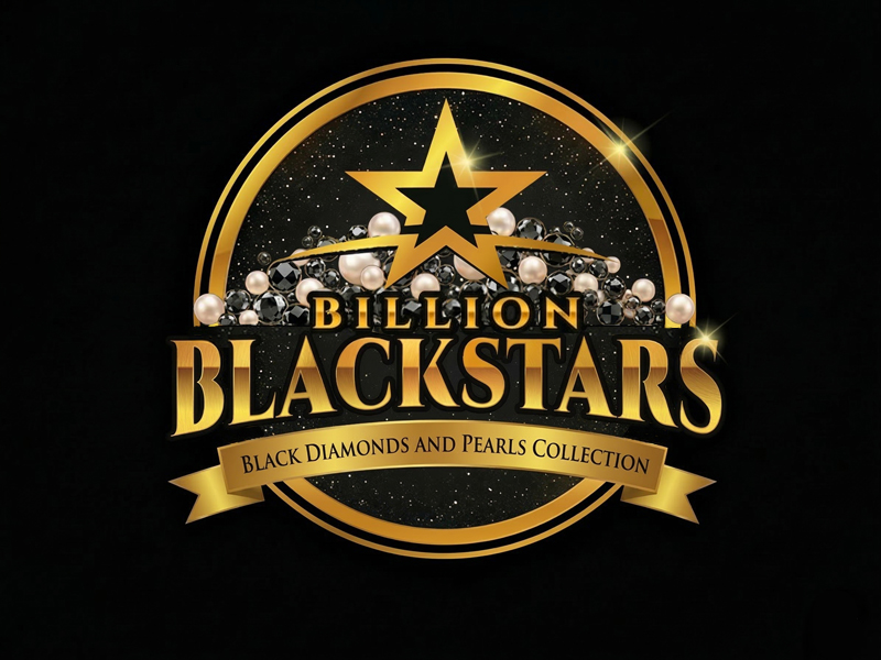 Billion Blackstar Black Diamonds and Pearl Collection logo design by cwrproject