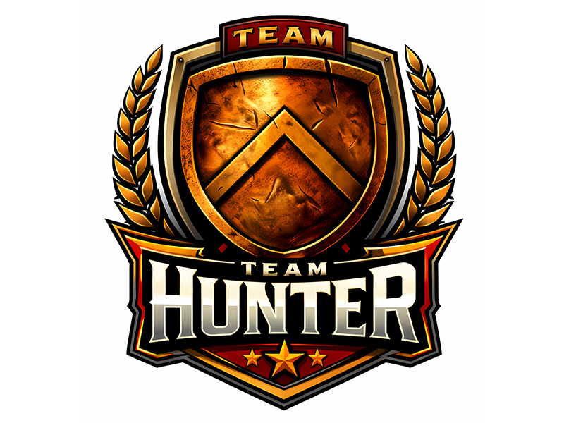 Hunter logo design by F. Curtis