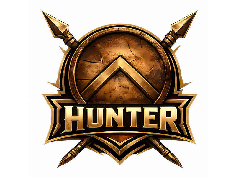 Hunter logo design by F. Curtis