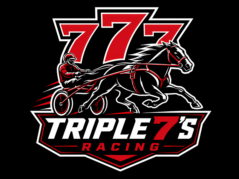 Triple 7's Racing logo design by F. Curtis