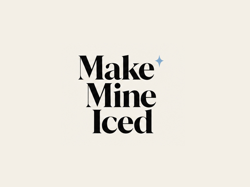 Make Mine Iced logo design by MarkindDesign