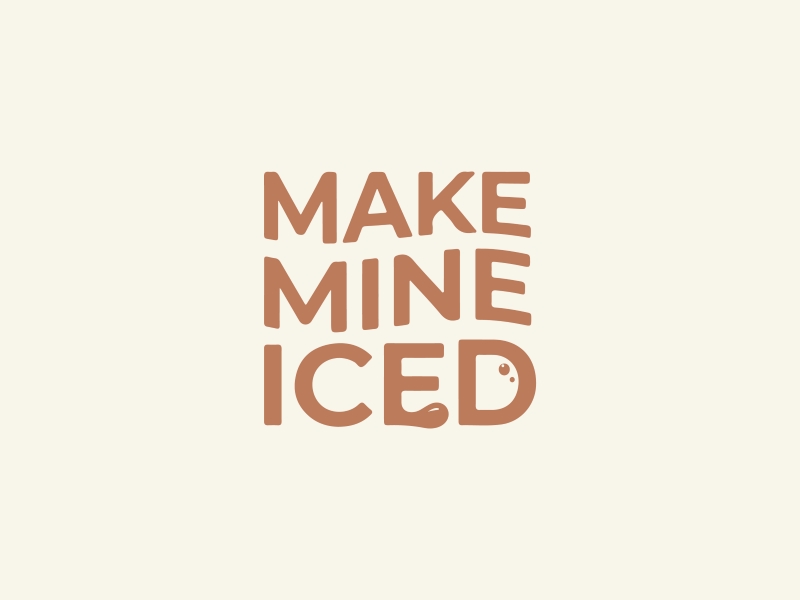 Make Mine Iced logo design by hasibhasan