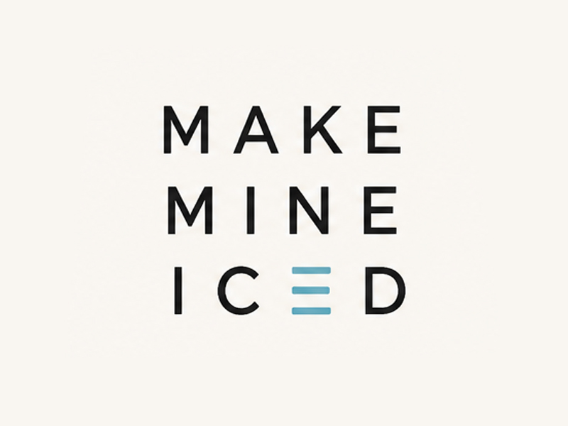 Make Mine Iced logo design by MarkindDesign
