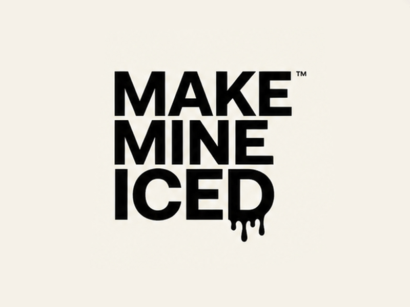 Make Mine Iced logo design by MarkindDesign