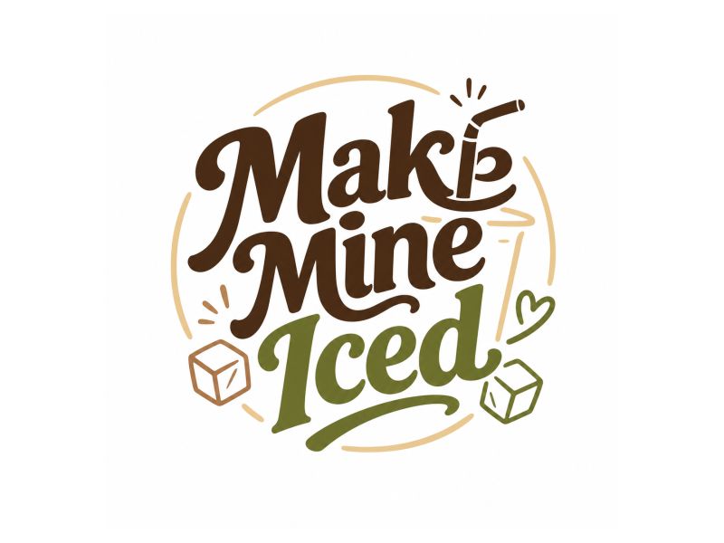 Make Mine Iced logo design by giphone