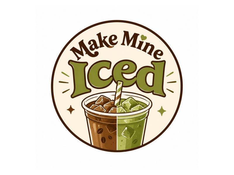 Make Mine Iced logo design by giphone