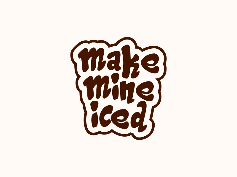 Make Mine Iced logo design by Ariza Mauliza