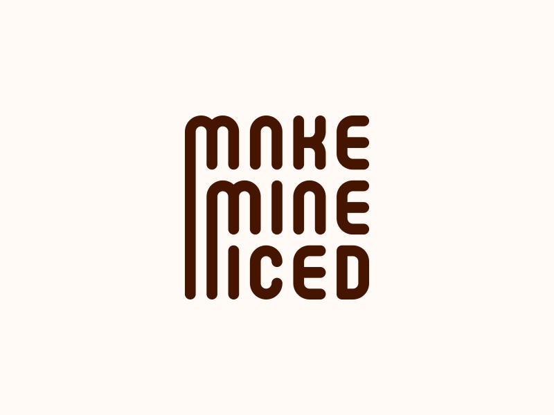 Make Mine Iced logo design by Ariza Mauliza
