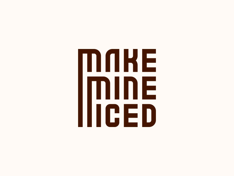Make Mine Iced logo design by Ariza Mauliza