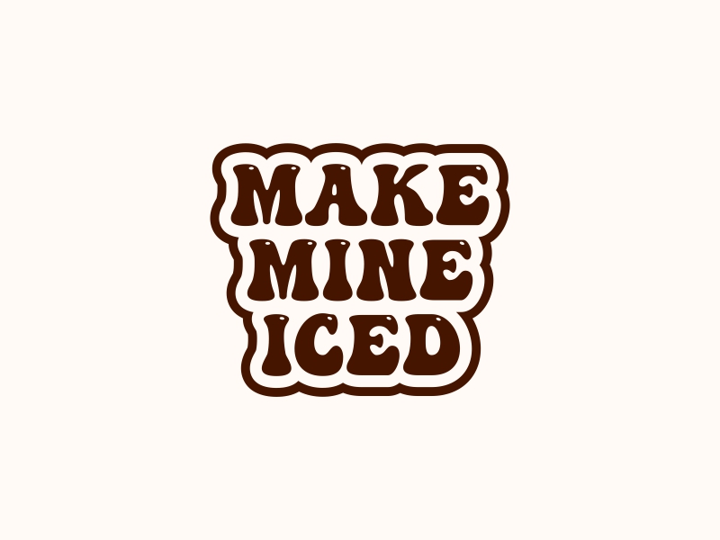 Make Mine Iced logo design by Ariza Mauliza