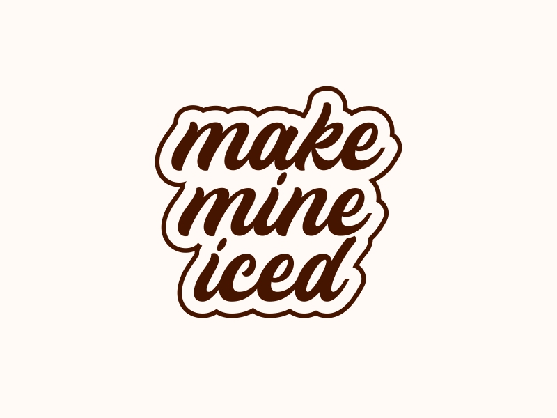 Make Mine Iced logo design by Ariza Mauliza