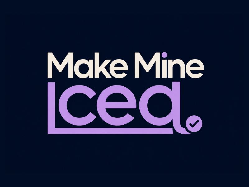 Make Mine Iced logo design by Lordede