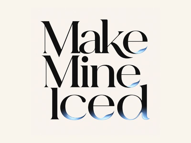 Make Mine Iced logo design by Lordede