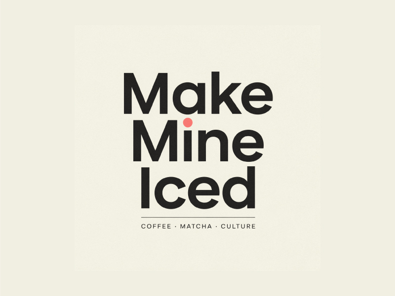 Make Mine Iced logo design by Sami Ur Rab