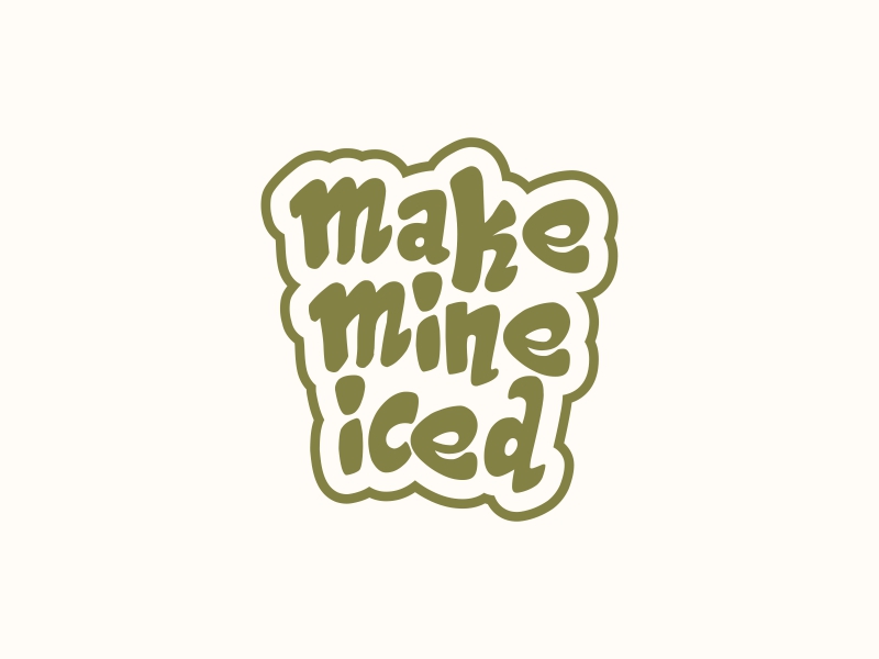Make Mine Iced logo design by Ariza Mauliza