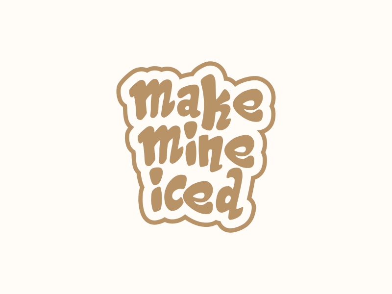 Make Mine Iced logo design by Ariza Mauliza
