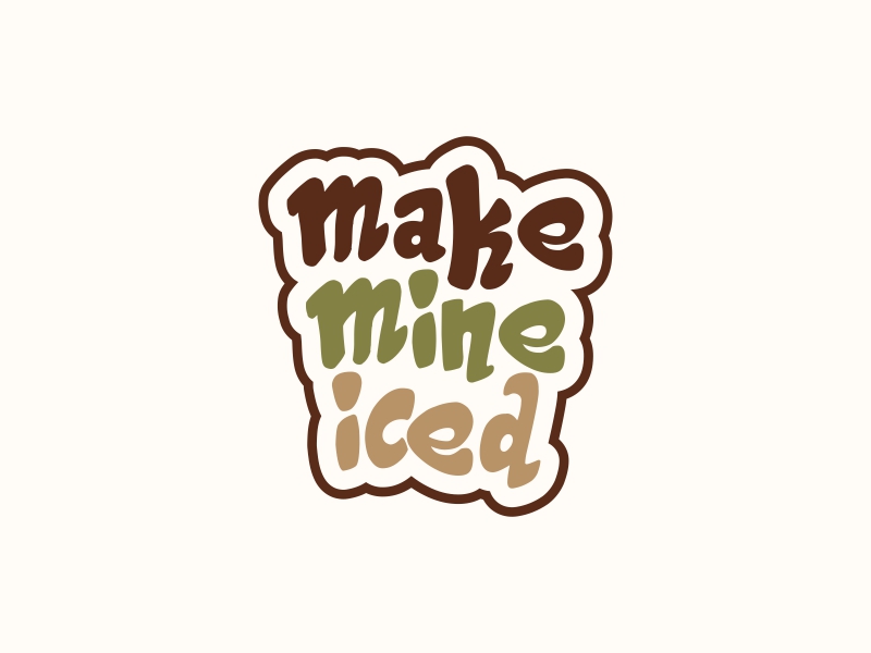 Make Mine Iced logo design by Ariza Mauliza
