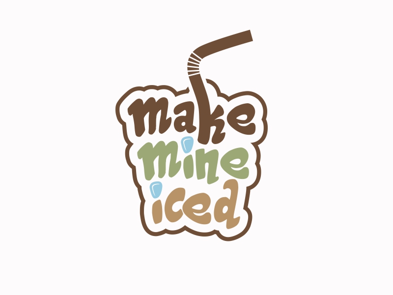 Make Mine Iced logo design by Ariza Mauliza