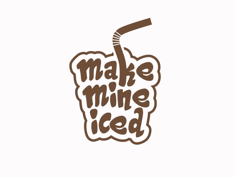 Make Mine Iced logo design by Ariza Mauliza