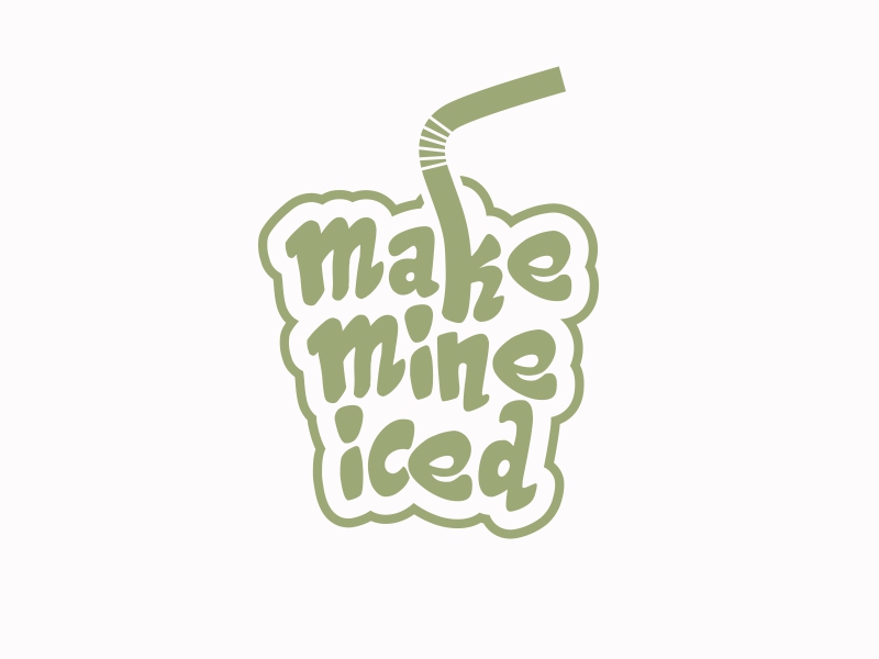 Make Mine Iced logo design by Ariza Mauliza