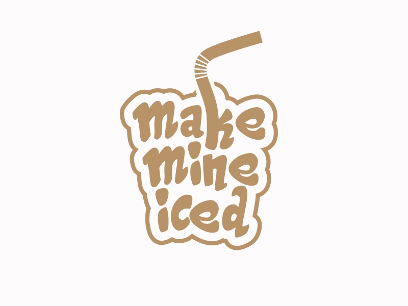Make Mine Iced logo design by Ariza Mauliza