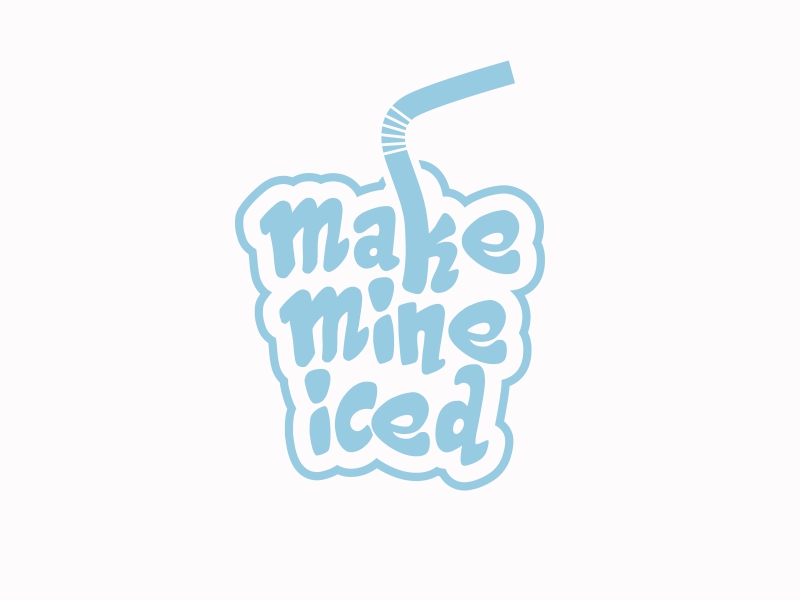 Make Mine Iced logo design by Ariza Mauliza