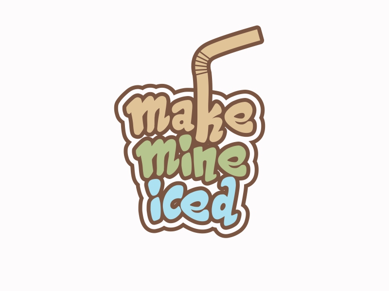 Make Mine Iced logo design by Ariza Mauliza