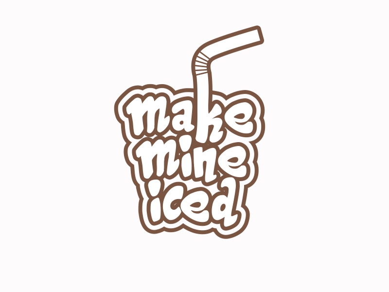 Make Mine Iced logo design by Ariza Mauliza