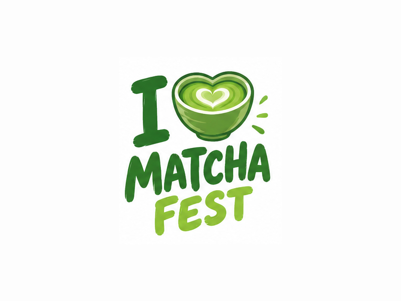 I Love Matcha Fest logo design by Bright Ritchil