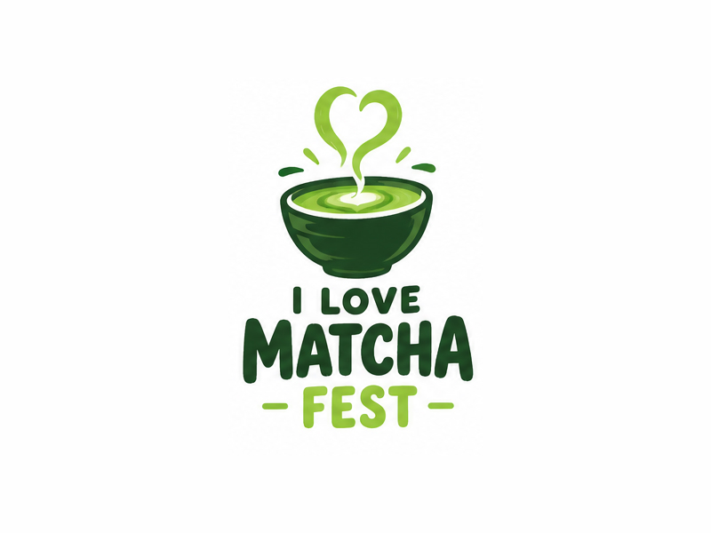 I Love Matcha Fest logo design by Bright Ritchil