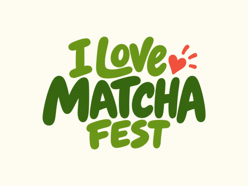 I Love Matcha Fest logo design by anchorbuzz