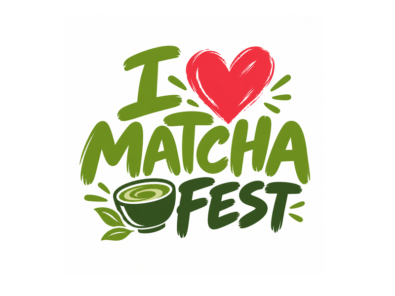 I Love Matcha Fest logo design by MarkindDesign