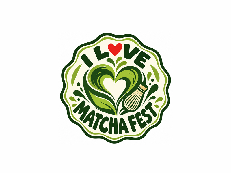 I Love Matcha Fest logo design by Kanenas