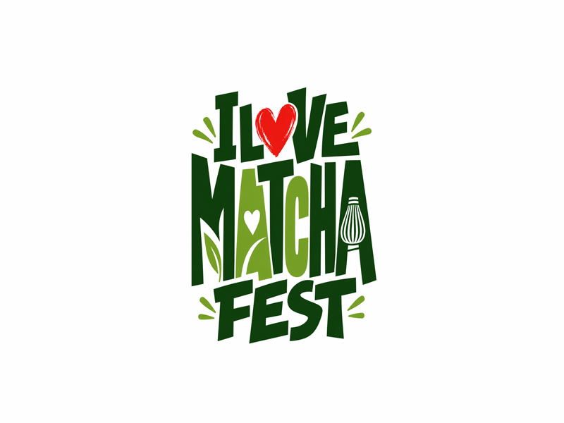 I Love Matcha Fest logo design by Kanenas