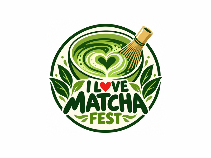 I Love Matcha Fest logo design by Kanenas
